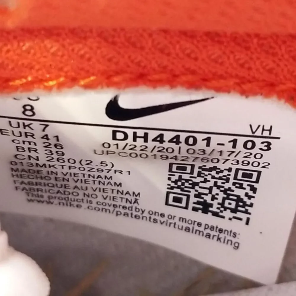 Nike Dunk Low Paisley Pack Orange Sneakers - Size 8